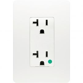 Contacto duplex grado hospital con Placa UNNO Blanco