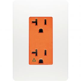 Contacto duplex tierra aislada con Placa UNNO Blanco