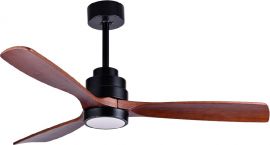 Ventilador decorativo 52 con luz LED Mod. Biena Negro - Nogal