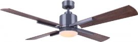 Ventilador decorativo 52p con luz LED Mod. Vernier Cromo - Wengue