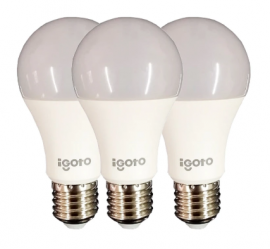 Foco LED A60 9W 3PACK Luz Fria