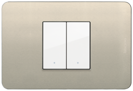 PLACA DE ALUMINIO COLOR PERLA 2 VENTANAS QUINZIÑO GO