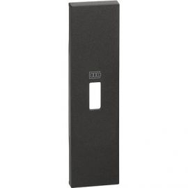 Cubretecla para cargador USB 1 módulo Negro