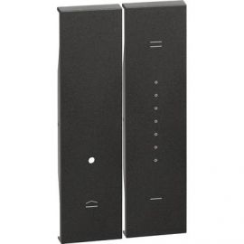 Cubretecla Dimmer 1 módulo - 2 piezas Negro