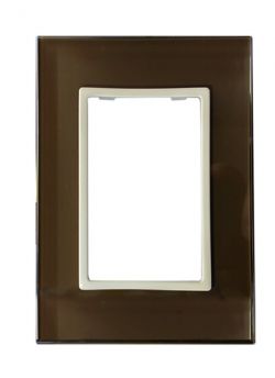 Placa 3 módulos Cristal Moka R100 Plus