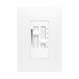 Control de ventilador y luz deslizable con Placa UNNO Blanca