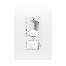 Control dual deslizable para ventilador y luz con interruptor ON / OFFcon Placa UNNO Blanca