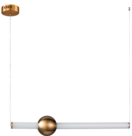 Luminaria colgante 2 Luces Horizontal LED Mod. CRUZE ORO