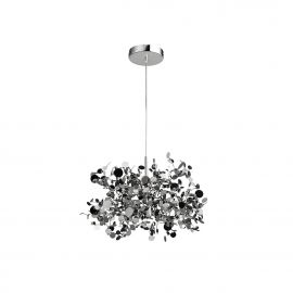 Luminaria colgante LED diseño de hojas 3 luces Cromo modelo Laylah