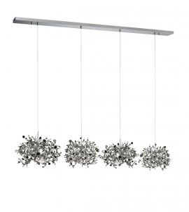 Luminaria colgante LED diseño de hojas 12 luces 3*5W modelo Laylah