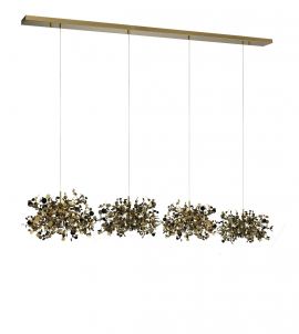 Luminaria colgante LED diseño de hojas 12 luces 12*5W modelo Laylah