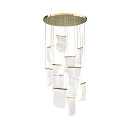 LUMINARIA COLGANTE LED 12 COLOR ORO MODELO WAVE
