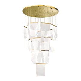 LUMINARIA COLGANTE LED 20 COLOR ORO MODELO WAVE