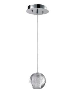 Luminaria colgante LED Cromo modelo Sing