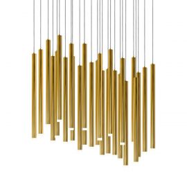 LUMINARIA COLGANTE 27 LUCES MOD. MINHA ORO