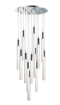 Luminaria Colgante LED 13 Luces Mod. SABLE CROMO