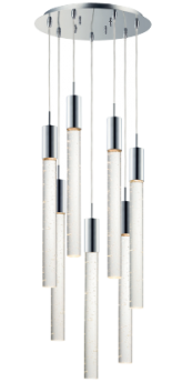 Luminaria Colgante 7 Luces LED Mod. SABLE CROMO