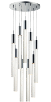 Luminaria Colgante LED 9 Luces Mod. SABLE CROMO