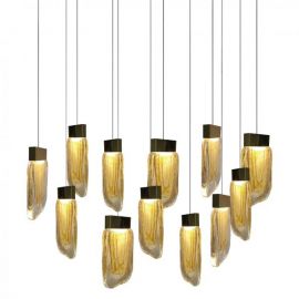LUMINARIA COLGANTE 12 LUCES MODELO VIVA COLOR ORO