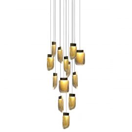 LUMINARIA COLGANTE 13 LUCES MODELO VIVA COLOR ORO