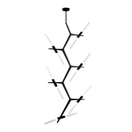 Lampara colgante de 12 luces modelo Milán Negro