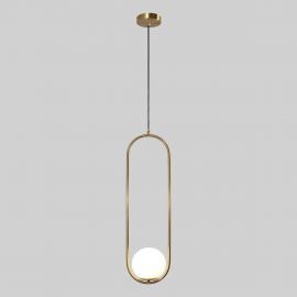Luminaria Colgante Dorada Modelo Orbit Grande