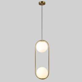 Luminaria colgante 2 Luces Mod. ORBIT ORO