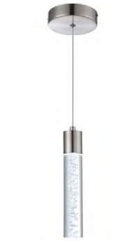 Luminaria colgante LED 1 luz 6W Cromo modelo Manhattan