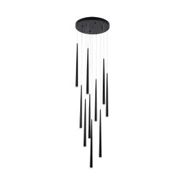 Luminaria colgante LED 10 luces 60W Mod. MODENA NEGRO
