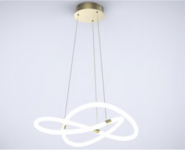 Luminaria colgante LED 72W Oro modelo Tub