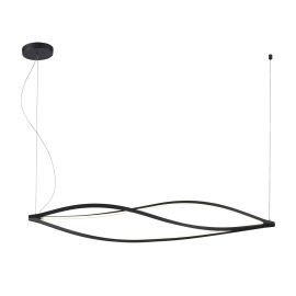 LUMINARIA COLGANTE LED COLOR NEGRO MODELO AKI HORIZONTAL