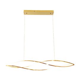 LUMINARIA COLGANTE HORIZONTAL MOD AKI COLOR DORADO