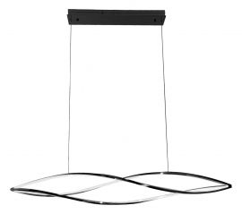 LUMINARIA COLGANTE HORITONZAL MOD AKI COLOR NEGRO