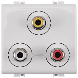 Conector RCA 3 canales audio y video  2 mód.                