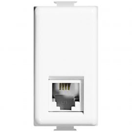 Toma de teléfono de 4 hilos 1 mód.