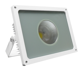 Luminario proyector para exterior blanco 50W