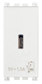 Unidad alimentador USB-C 5V 1,5A 1 Modulo blanco