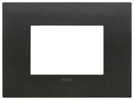 Placa 3 modulos Arke Fit metal grafito mate