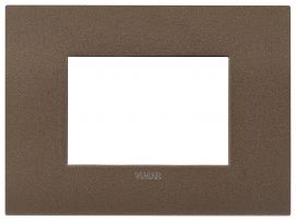 Placa 3 modulos Arke Fit bronce mate