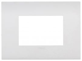 Placa 3 modulos Arke Fit metal polar mate