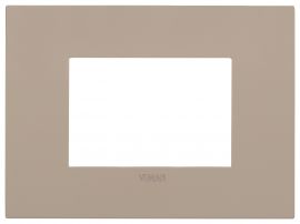 Placa 3 modulos Arke Fit metal gris paloma