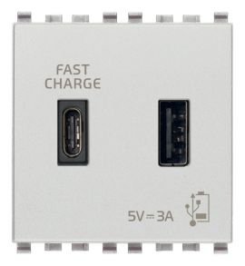 Unidad alimentador USB-C 5V 3,1A 2 Modulos next
