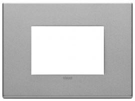 Placa 3 modulos Eikon Exe metal Gris Next