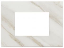 Placa 3 modulos Eikon Exe Marmol Blanco Calacatta