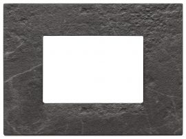 Placa 3 modulos Eikon Exe Marmol Negro Marquina