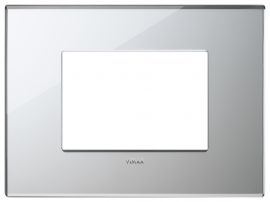 Placa 3 modulos Eikon Exe Cristal Espejo Plata Hielo
