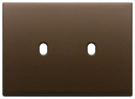 Placa 2 modulo Eikon Vintage Bronce Obscuro Cepillado