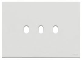 Placa 3 modulo Eikon Vintage Blanco Mate
