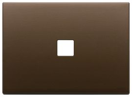 Placa 1 modulo Eikon Vintage Flat Bronce Obscuro Cepillado