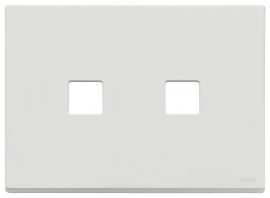 Placa 2 modulos Eikon Vintage Flat Blanco Mate